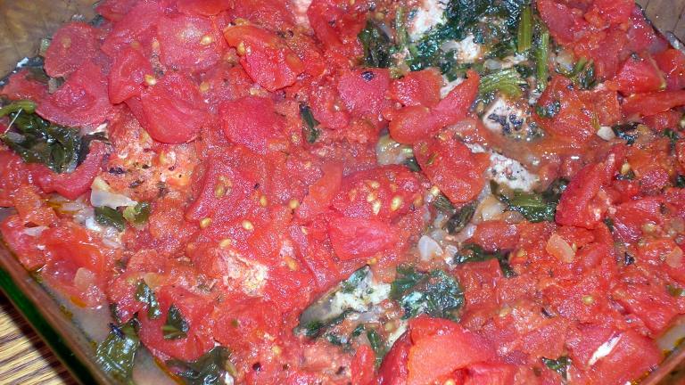 Basil, Spinach & Tomato Pork Strips created by morgainegeiser