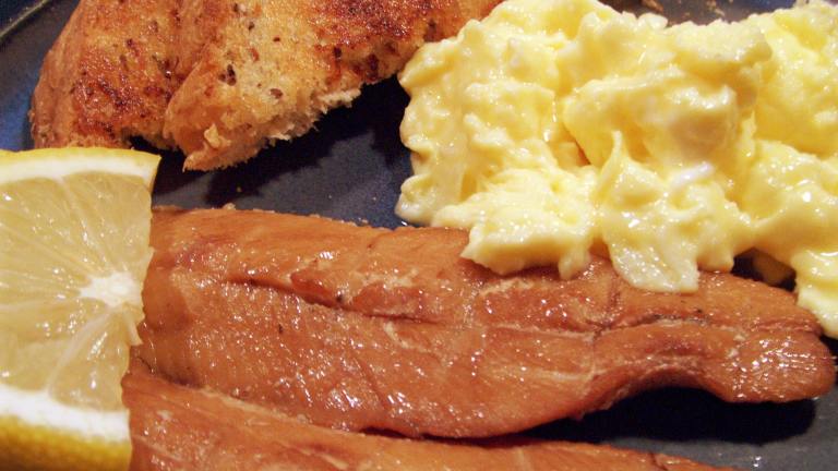 Smoked Kippers With Scrambled Eggs Created by Elly in Canada