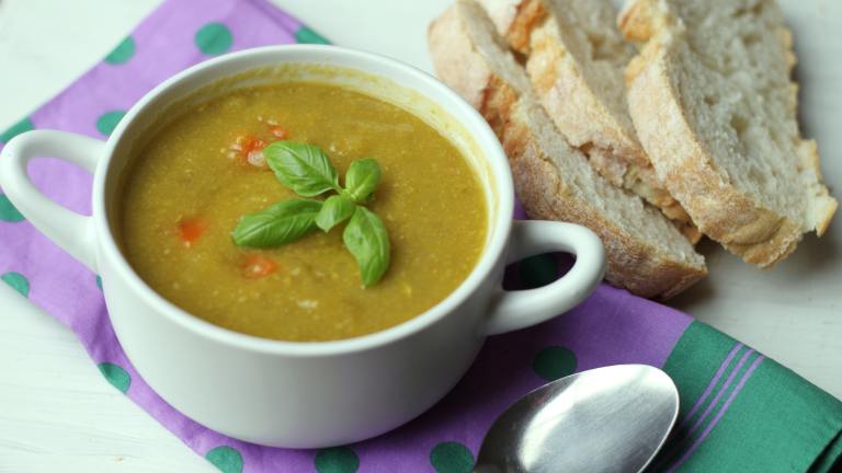 Vegetarian Slow Cooker Split Pea Soup created by Swirling F.