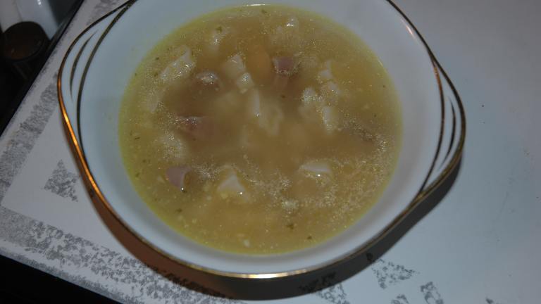 Sherry-Laced Garlic Soup With Pasta Stars Created by Sweetiebarbara