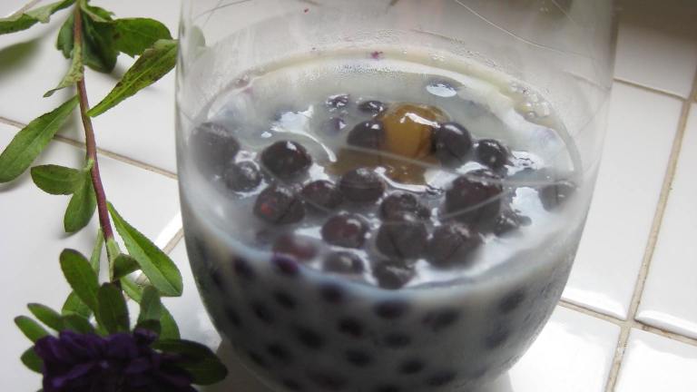 Frozen Blueberries, Rice Milk, and Honey Created by Ethan Barrow