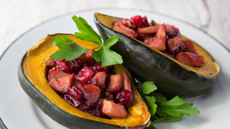Cranberry Apple Stuffed Squash Created by The Food Gays
