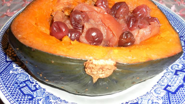Cranberry Apple Stuffed Squash Created by Garden Gate Kate
