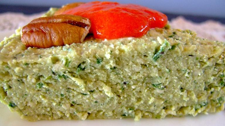 Herb-Green Ricotta Pate With Sweet-Pepper Sauce created by Zurie