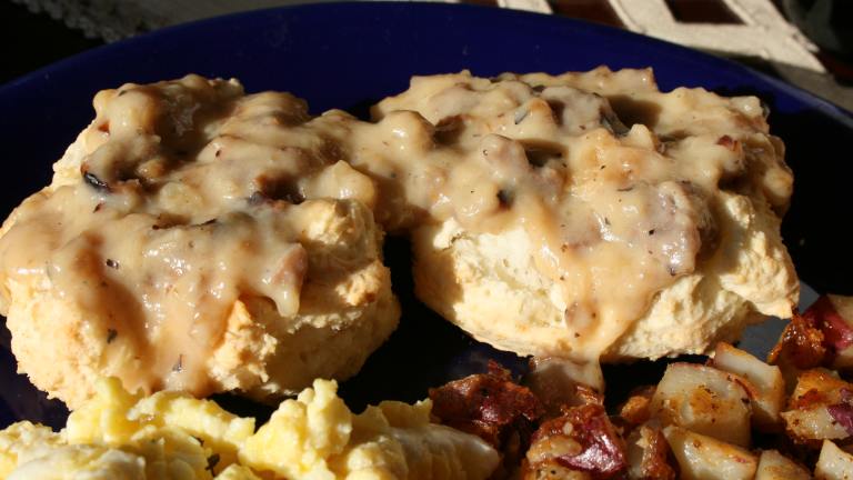 Traditional Biscuits N' Gravy (W/Sausage - Gluten Free) Created by Emily Elizabeth
