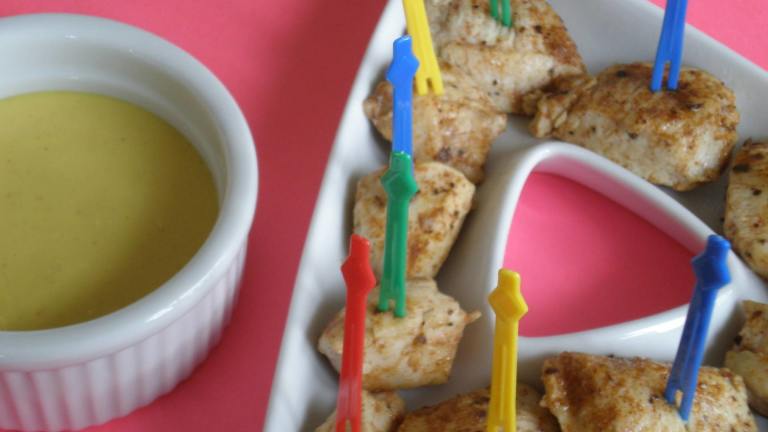 Cajun Chicken Cubes With Honey Mustard Dipping Sauce Created by mailbelle