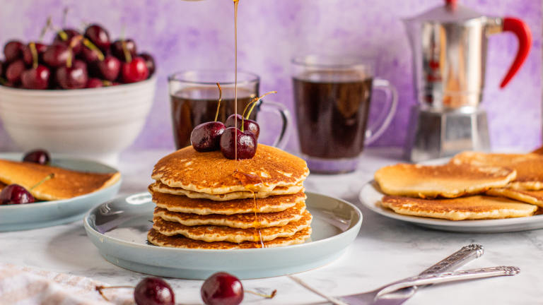 Quick Sourdough Pancakes created by LimeandSpoon