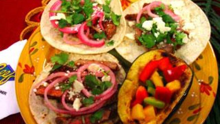 Adobo Beef Tacos With Pickled Red Onions created by LilPinkieJ