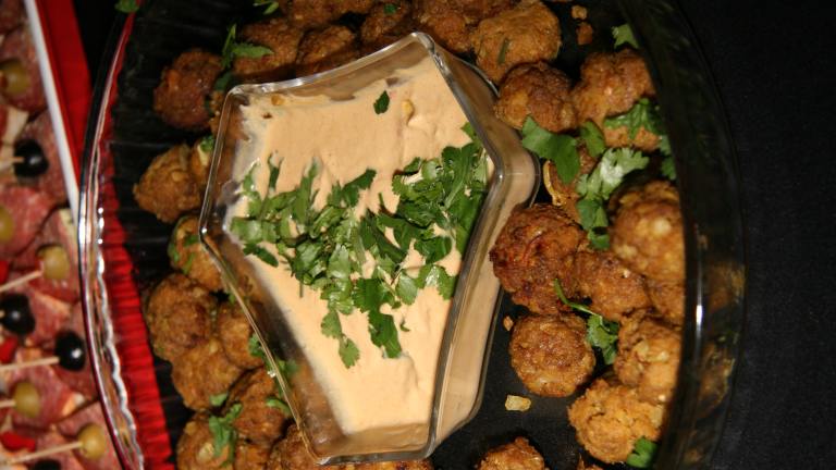 Spicy Peanut Balls With Satay Sauce created by Good Looking Cooking