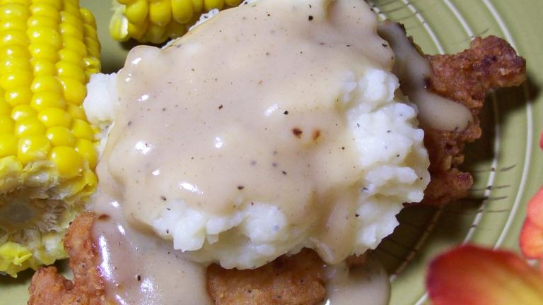 Chicken With Mashed Potatoes and Buttermilk Gravy Created by Chef shapeweaver 
