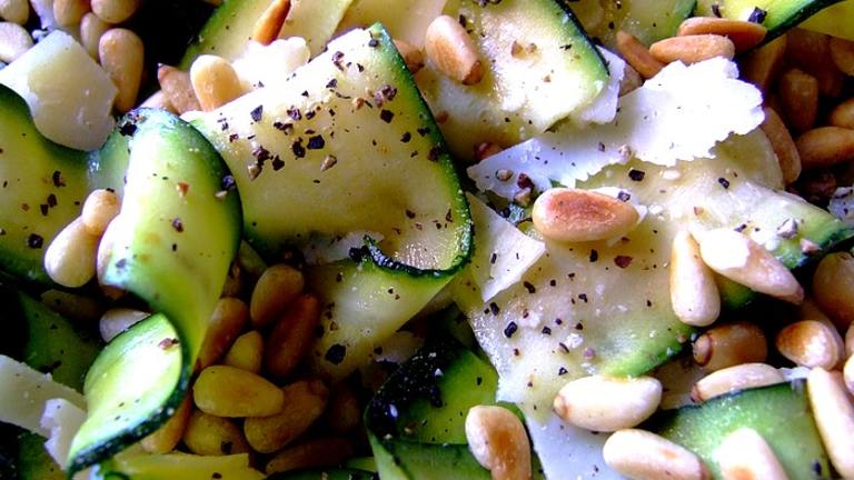 Simple and Healthy Zucchini Salad With Pine Nuts Created by Zurie