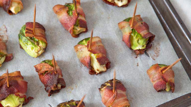 Bacon Wrapped Brussels Sprouts created by anniesnomsblog
