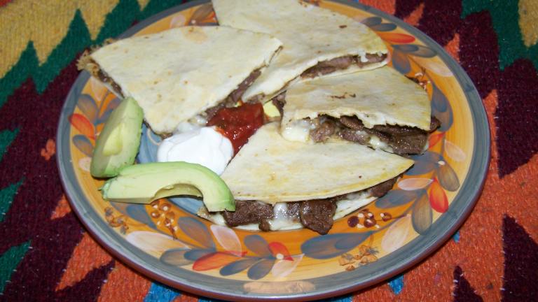 Beef Pepper Jack Quesadillas Created by Chef PotPie