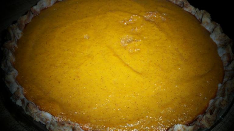 Cinnamon Pumpkin Pie Created by CookingONTheSide 