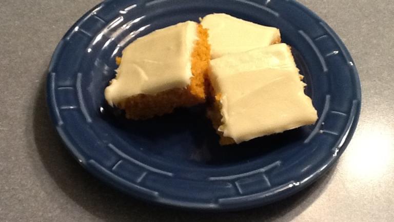 Colonial Pumpkin Bars With Cream Cheese Frosting Created by Bawood226