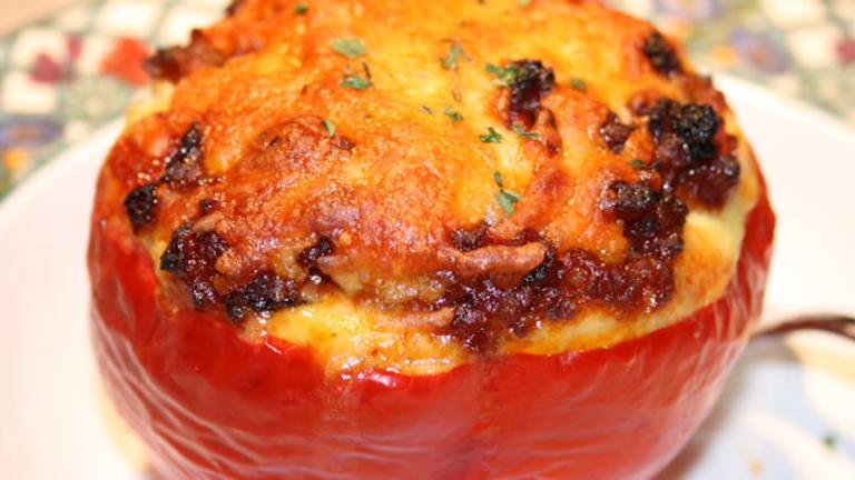 Lasagna Stuffed Bell Peppers Created by Tinkerbell
