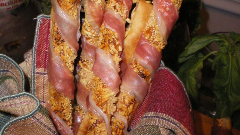 Prosciutto-Parmesan Grissini (Puff Pastry Breadsticks) Created by Julie Bs Hive