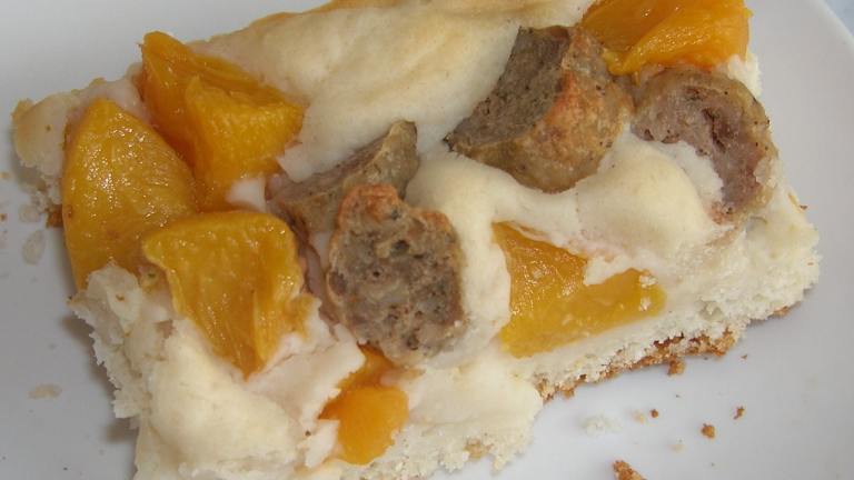 Sausage and Peach Breakfast Casserole Created by Cooksci