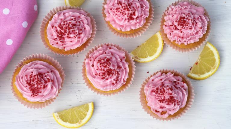 Pink Lemonade Cupcakes Created by Swirling F.