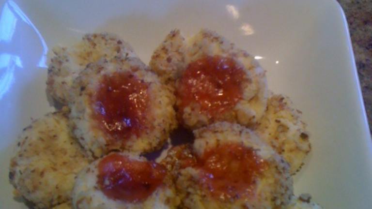 Sugar-Free Strawberry Thumbprint Cookies Created by RecipeJunkie8