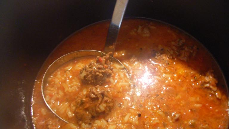 Lebanese Lamb Meatball and Rice Soup Created by katew
