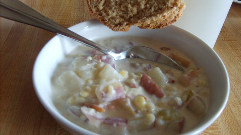 Sassy Potato Corn Chowder created by Chef on the coast