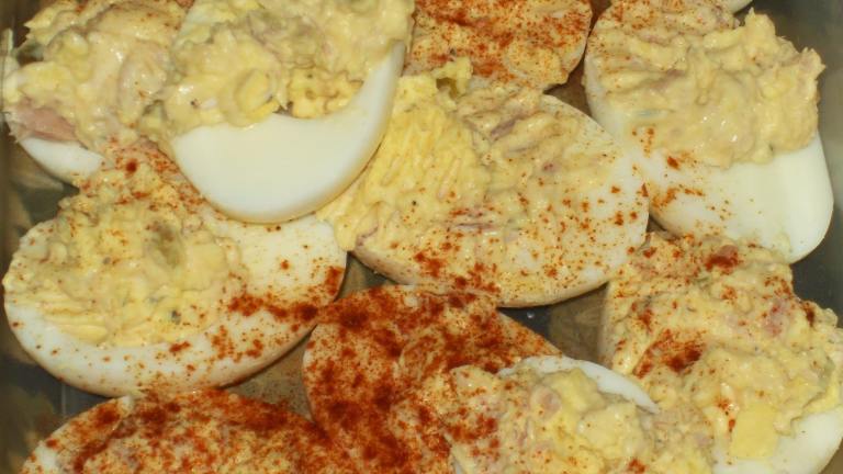 Tuna Stuffed Deviled Eggs! Created by Glutton