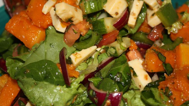Caramelised Pumpkin Salad With Chilli Jam Juice Dressing Created by Leggy Peggy