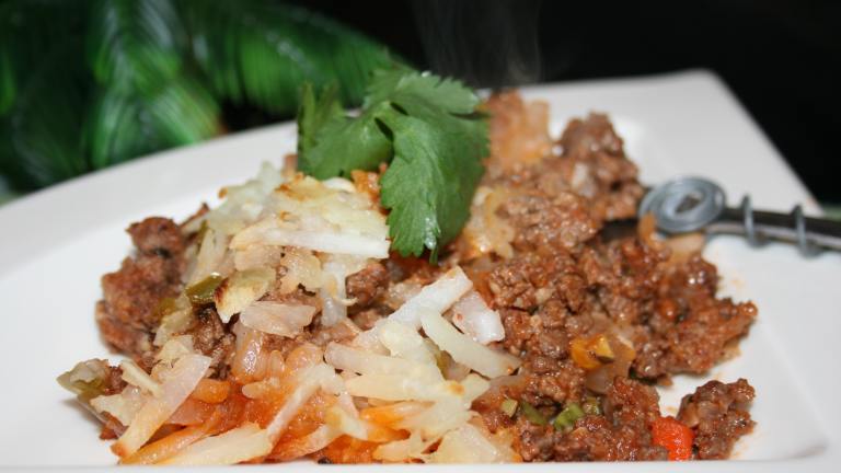 Ground Beef and Shredded Potato Casserole created by Tinkerbell