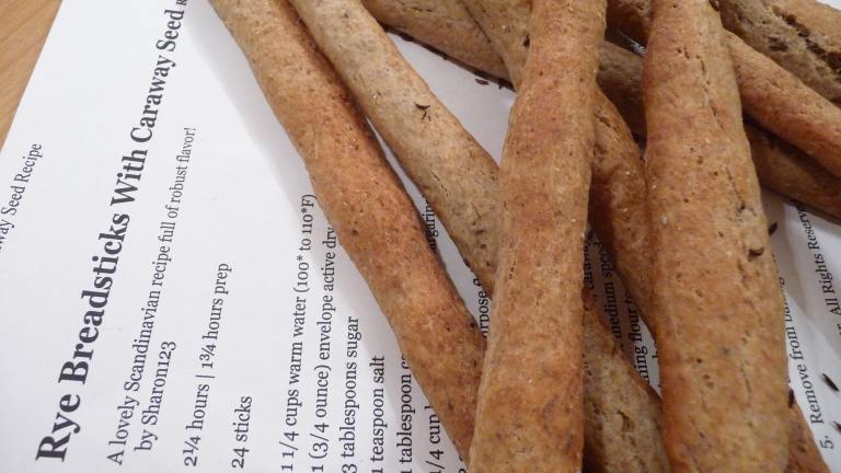 Rye Breadsticks With Caraway Seed Created by Tea Jenny