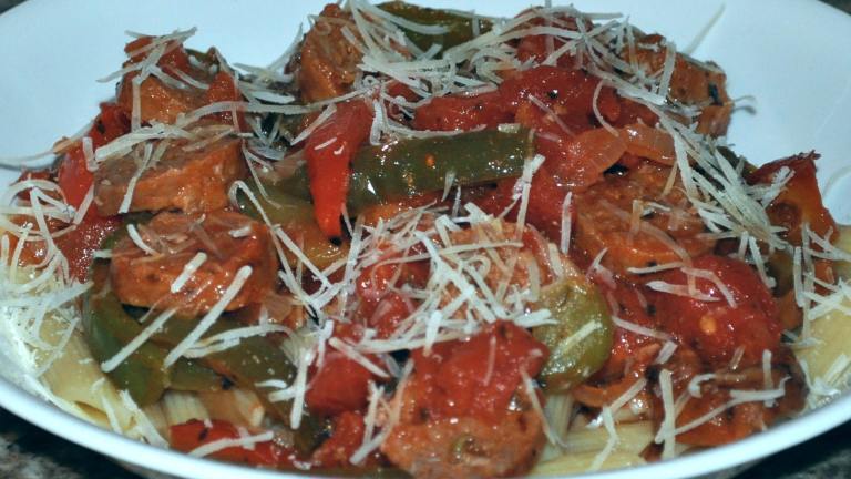 Pasta With Roasted Peppers & Sausage Created by KateL