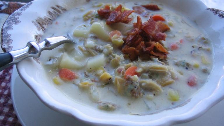 New England Clam and Corn Chowder With Herbs Created by Lorrie in Montreal