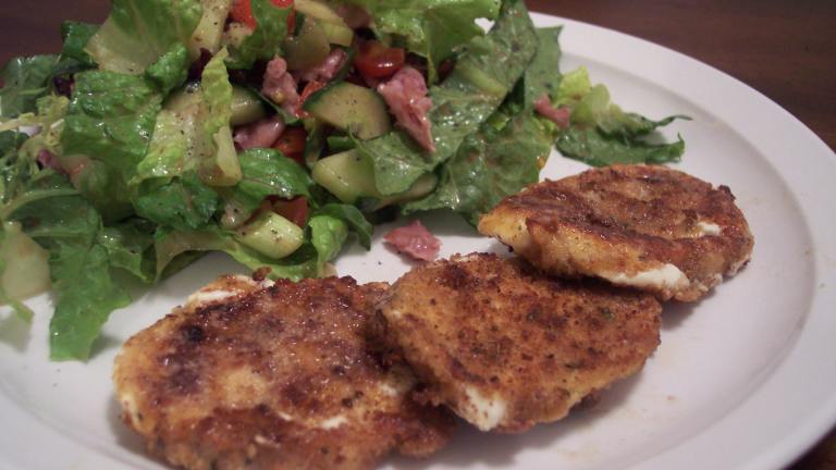 Fried Mozzarella With Salami & Portabella Salad (30 Min Meal Created by jrusk