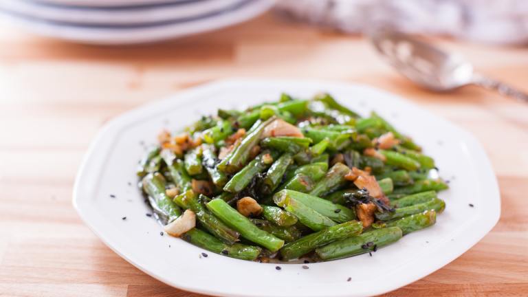 Spicy Stir-Fried Green Beans and Scallions Created by DianaEatingRichly
