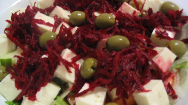 Peasant Salad from Cyprus (Choriatiki) created by Missy Wombat