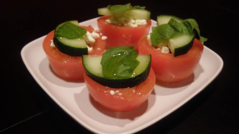 Stuffed Greek Tomatoes created by Mikey Tucson