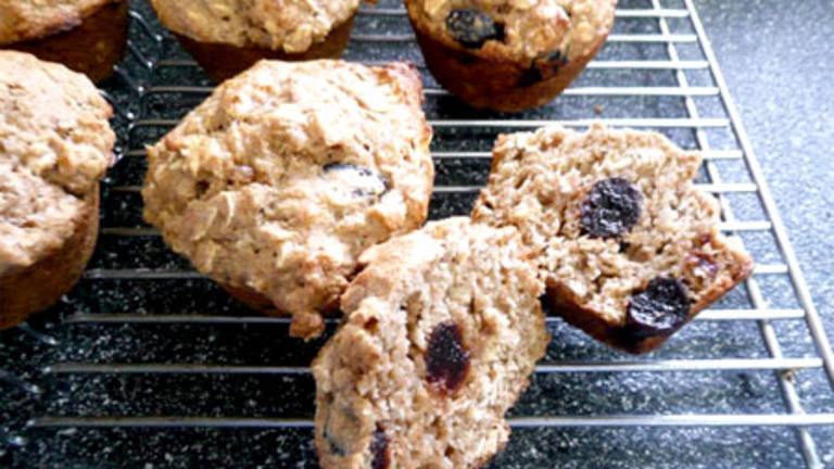 Oatmeal Cherry Applesauce Muffins Created by Outta Here