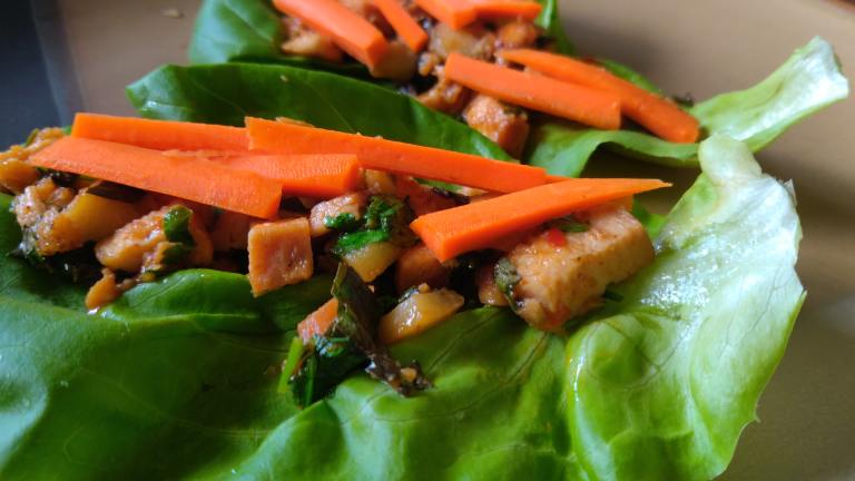 Thai Chicken Lettuce Wraps Created by mommyluvs2cook