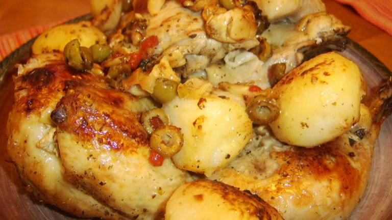 Kittencal's Greek Roasted Lemon-Garlic Chicken With Potatoes created by LifeIsGood