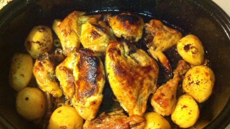 Kittencal's Greek Roasted Lemon-Garlic Chicken With Potatoes Created by Itsfoxy