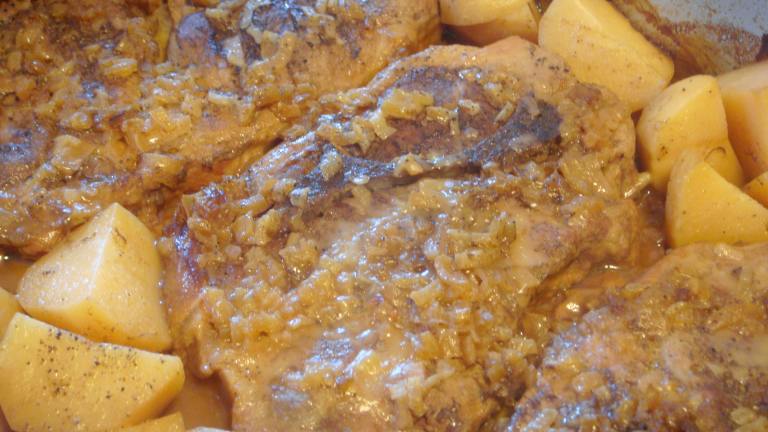 Old Country Style Pork Chops and Potatoes created by Lori Mama