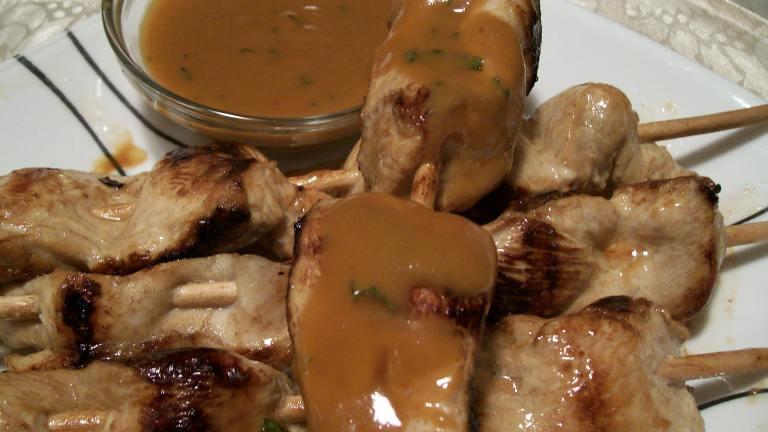 Chicken Skewers With Spicy Peanut Sauce created by Crafty Lady 13