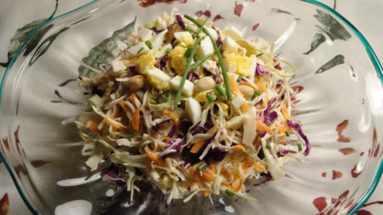 Coleslaw With Peanuts and Raisins Created by Debbwl