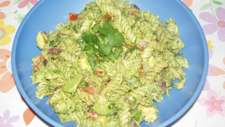 Pasta Salad With Avocado Dressing created by Midwest Maven