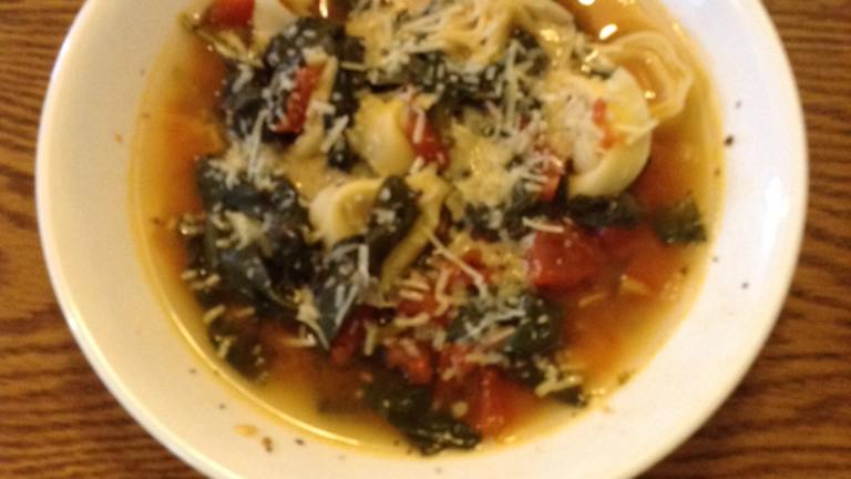 Tortellini Tomato Spinach Soup Created by Theresa Bartholomew