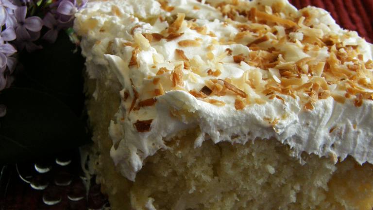 Cream of Coconut Poke Cake Created by mydesigirl