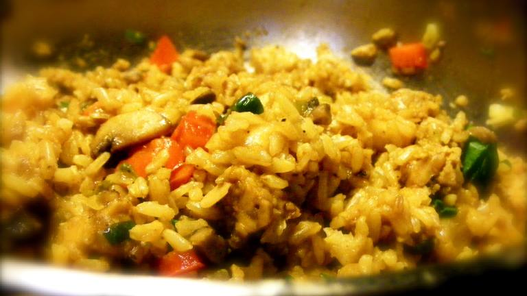 Mushroom Pineapple Fried Brown Rice With Tempeh created by Kozmic Blues