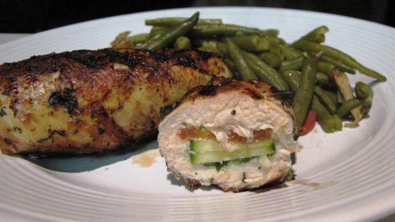 Chicken Breasts Stuffed with Zucchini, Tomato and Basil Created by loof751