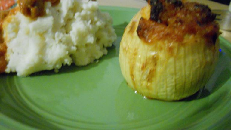 Spicy Sausage Stuffed Onions created by Veggie Girl Kacey