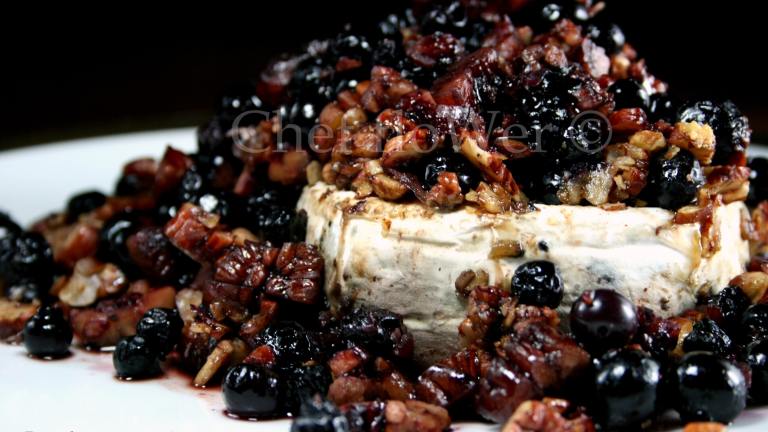 Blue Brie (Baked Brie With Blueberries) Created by Chef floWer